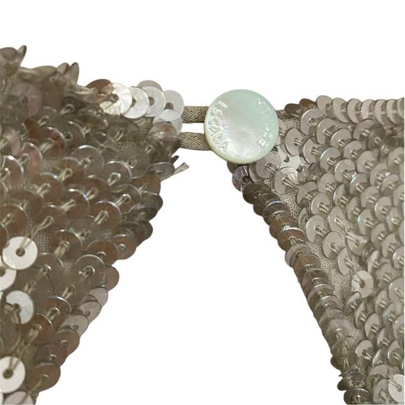 Escada Deienna Sequin Cocktail Dress US 6 100% Silk Open Back Formal Glam Party - Picture 7 of 16